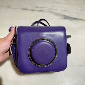 NWT MICHAEL KORS Scout CAMERA BAG in Purple Leather